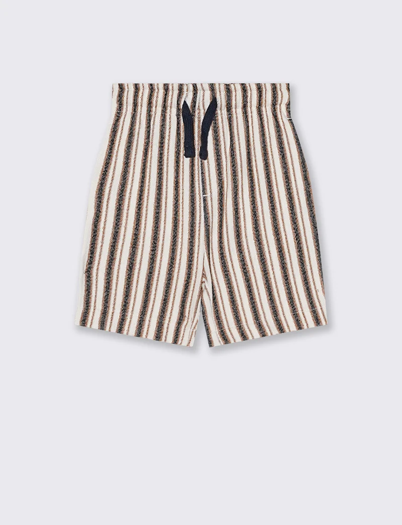 Bermuda rigati con coulisse e tasche - Righe