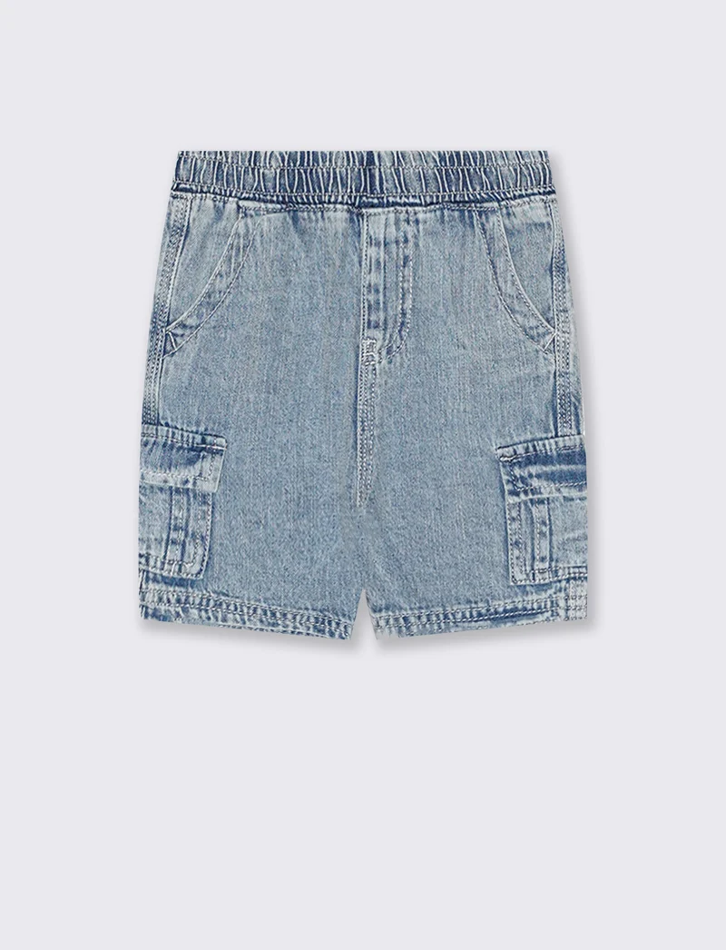 Bermuda cargo in denim per outfit trendy - Denim