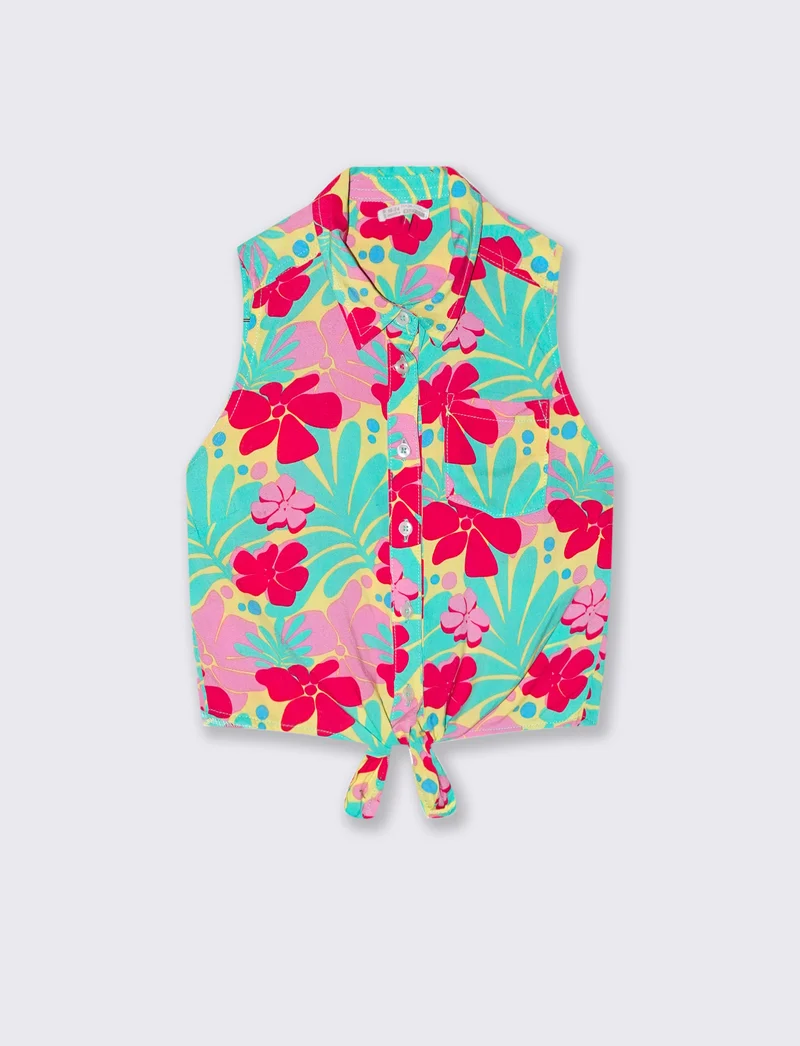 Camicia annodabile con stampe - Fantasia