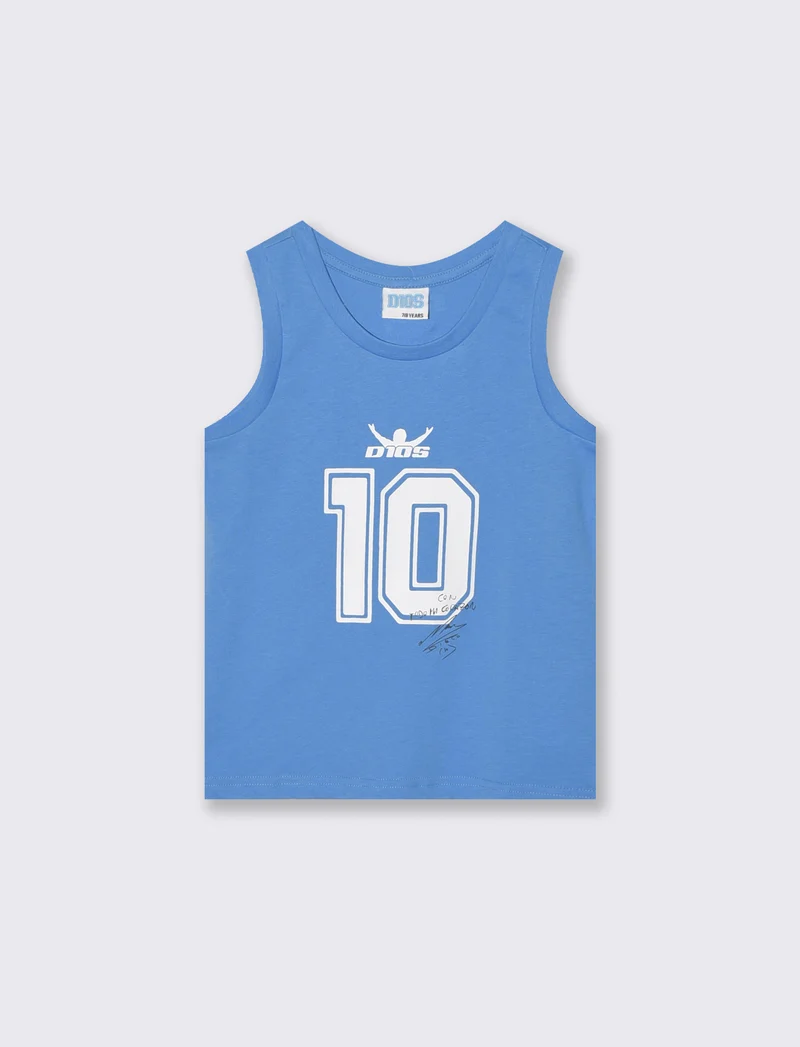 Canotta D10S in jersey di cotone - Azzurro