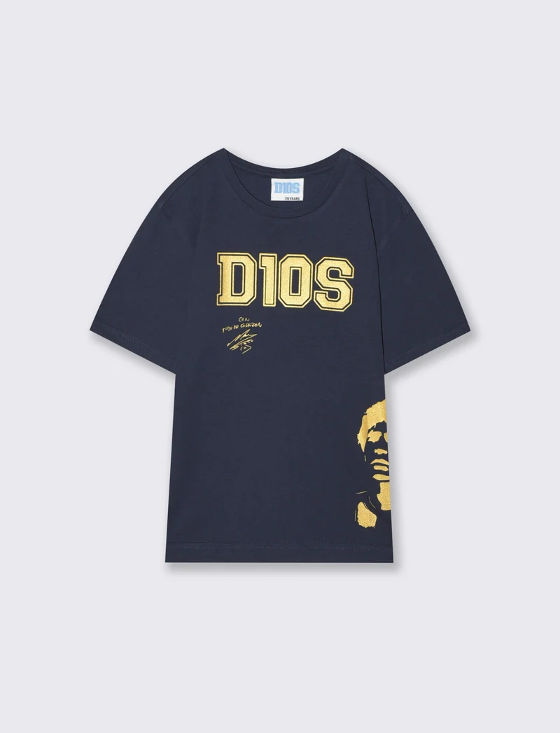 T-shirt D10S mezza manica in jersey - Blu