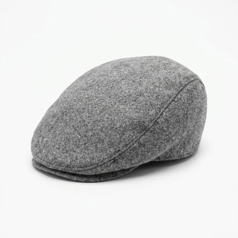 Coppola basic in panno per uomo - Grigio