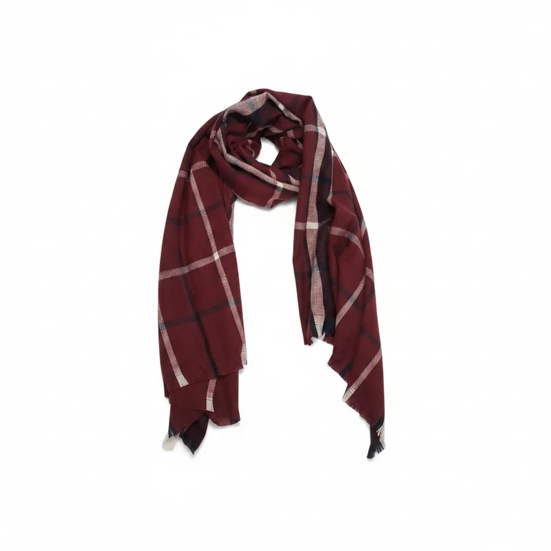 Sciarpa uomo a quadri eleganti - Bordeaux