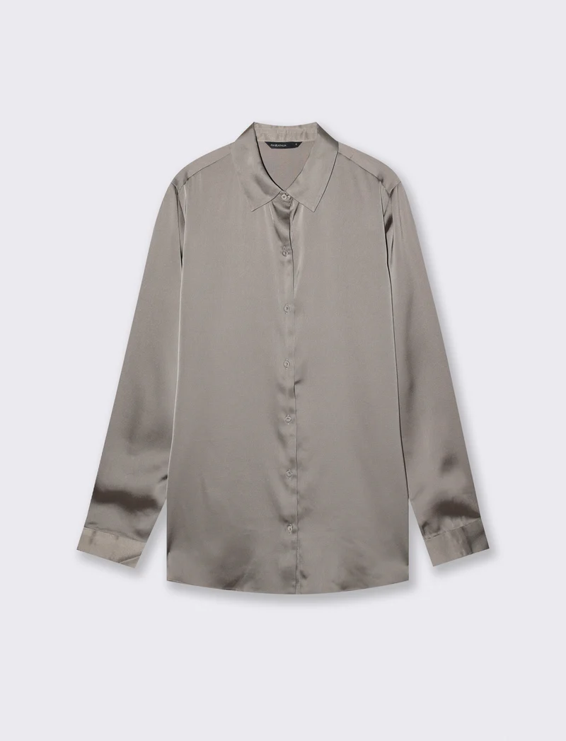 Camicie manica lunga eleganti e versatili - Grigio tortora