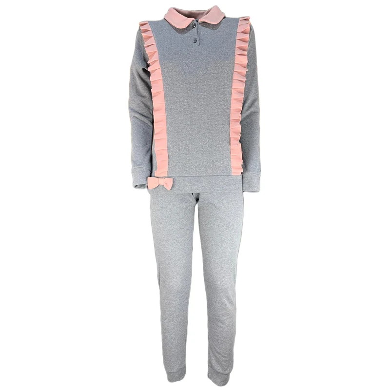 Pigiama donna ragazza lungo in caldo cotone Character in taglie da S a L 1239