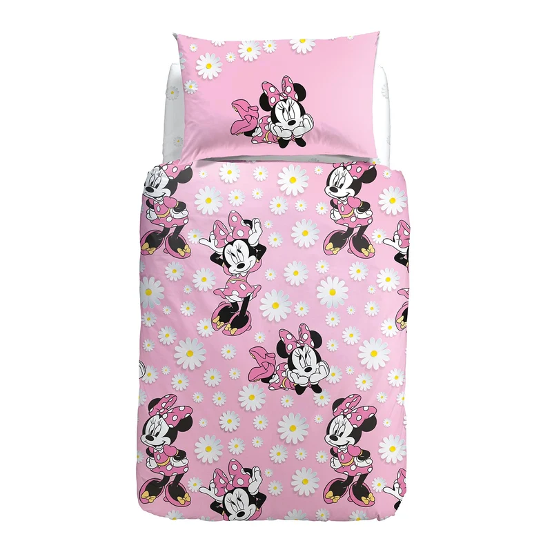 Completo Copripiumino minnie margherite in Cotone