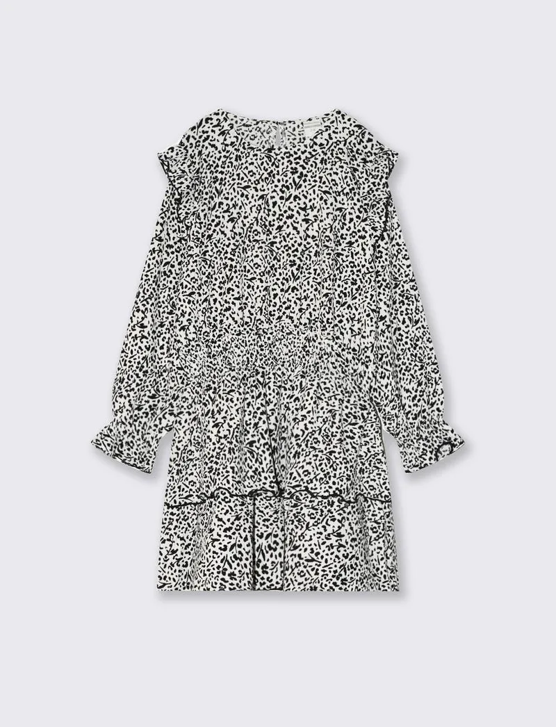 Abito vestito bambina in tessuto increspato - Fantasia