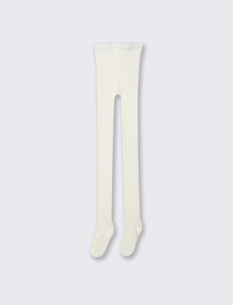 Calze elastiche con fiocco in velluto - Bianco latte