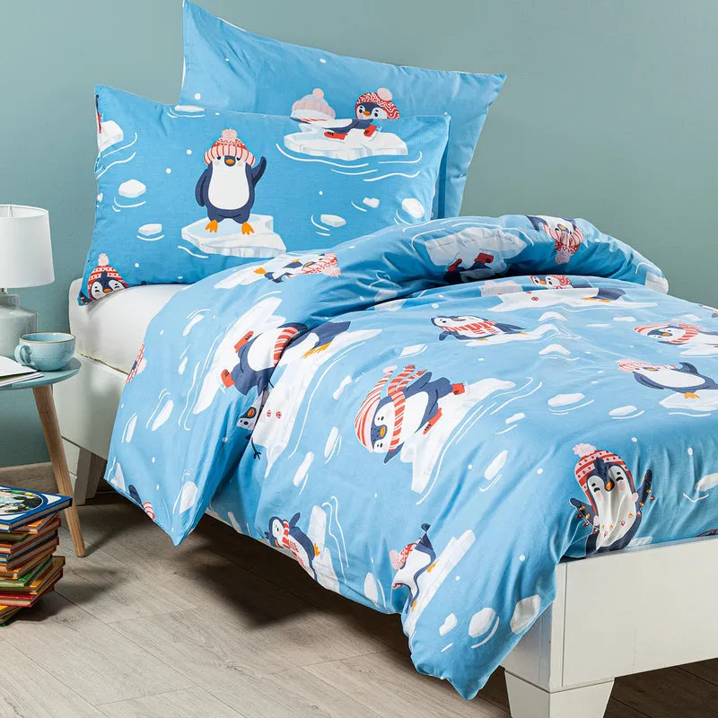Completo Copripiumino pinguini in Cotone