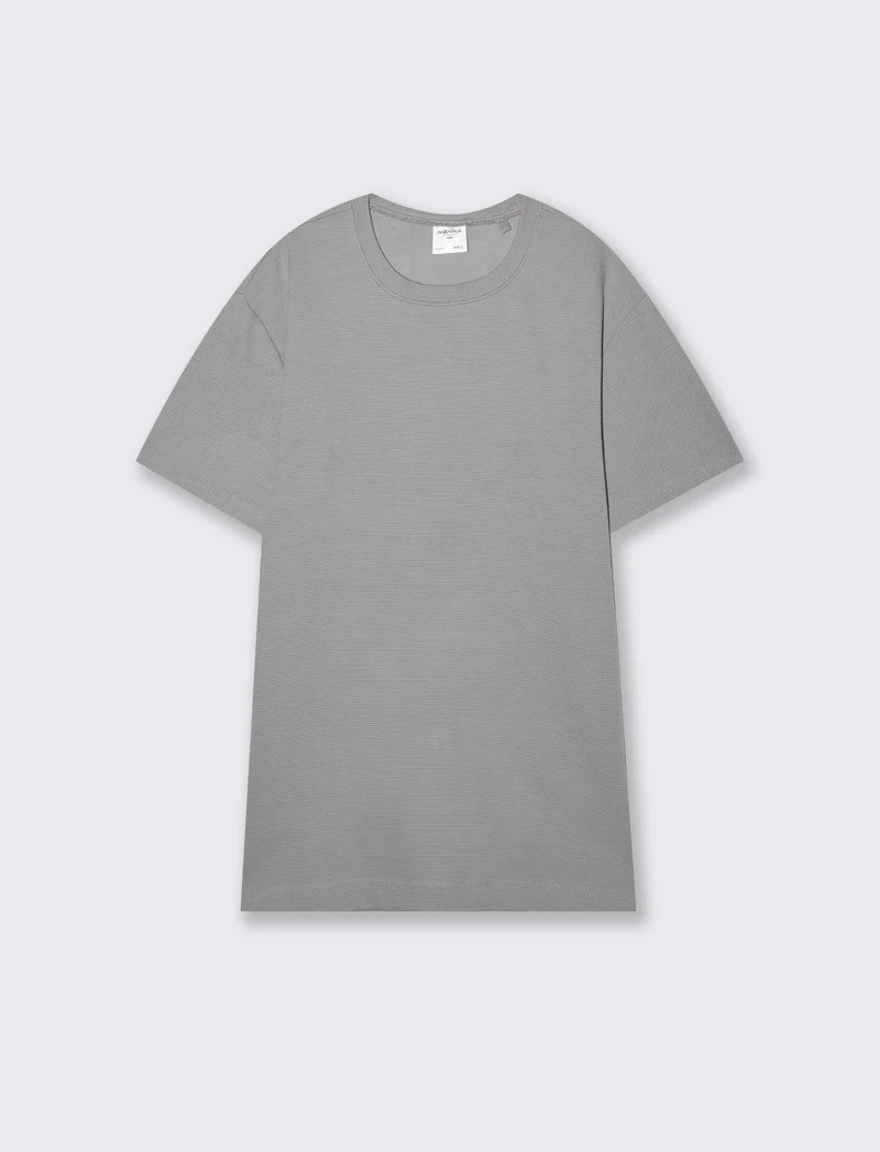 T-shirt girocollo effetto slavato ottoman - Grigio