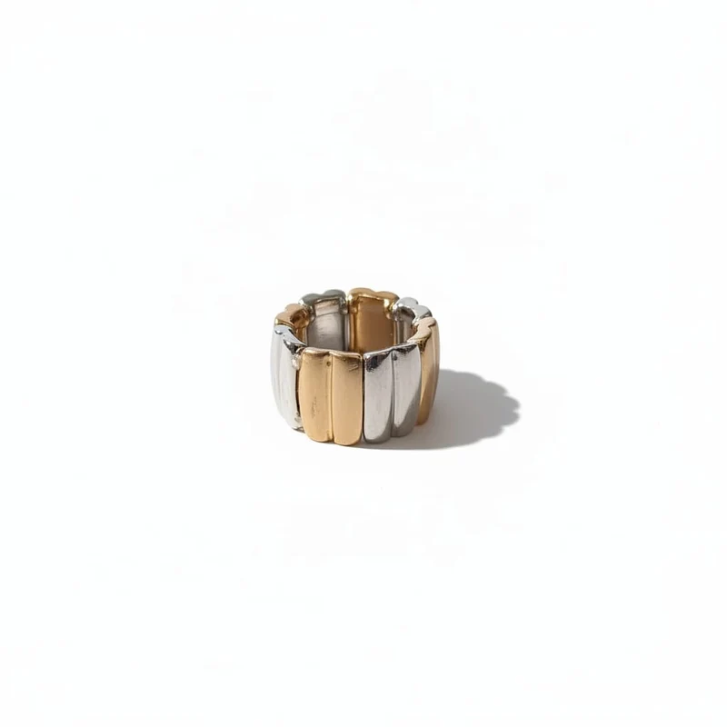 Anello a fascia elastico lucido e matte - Multicolore