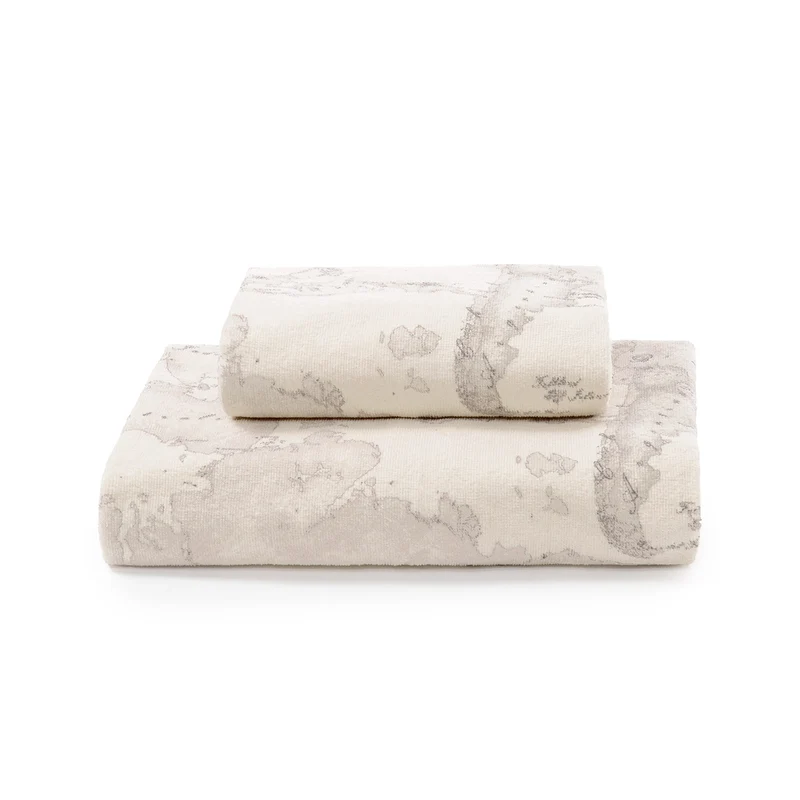 Asciugamano con Ospite geo white in Cotone 480 gr/mq
