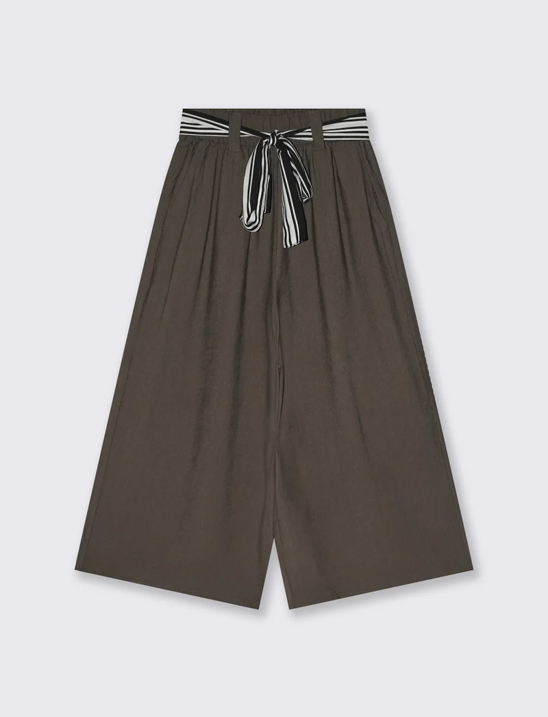 Pantalone ampio con elastico e cintura animalier - Ve.milit.