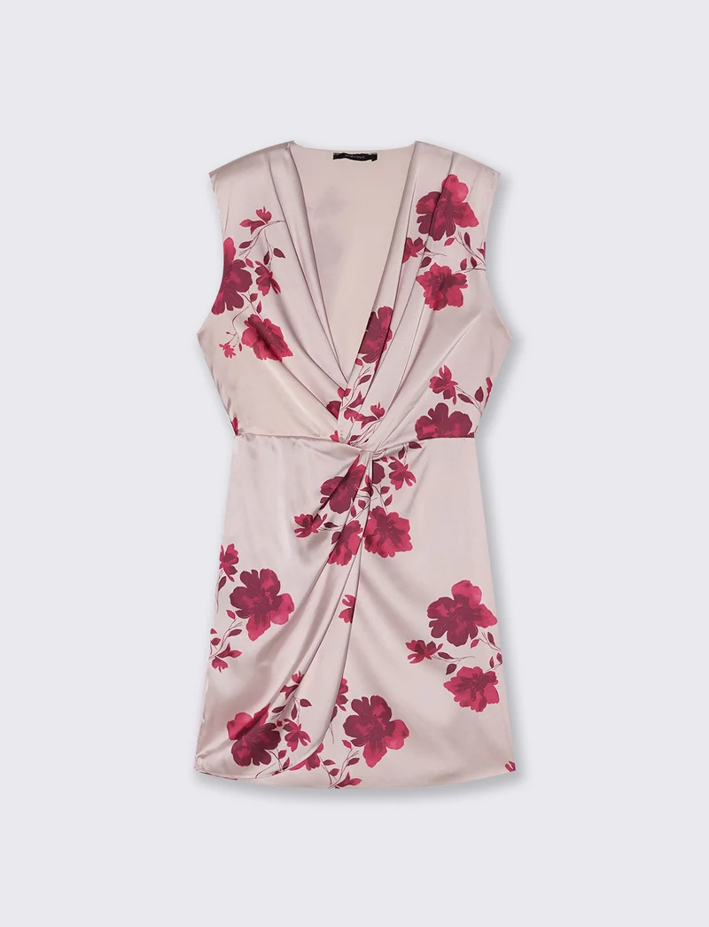 Abito a portafoglio con stampa trendy - Rosa