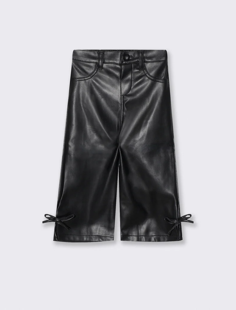 Pantaloni in finta pelle per serate eleganti - Nero