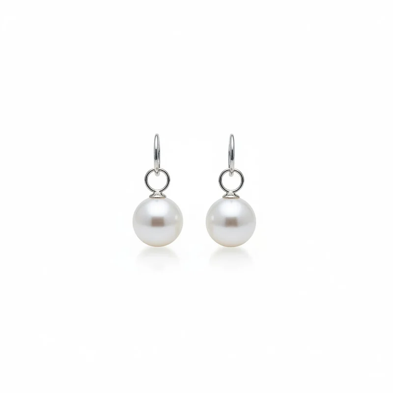 Orecchini pendenti con perla elegante - Argento