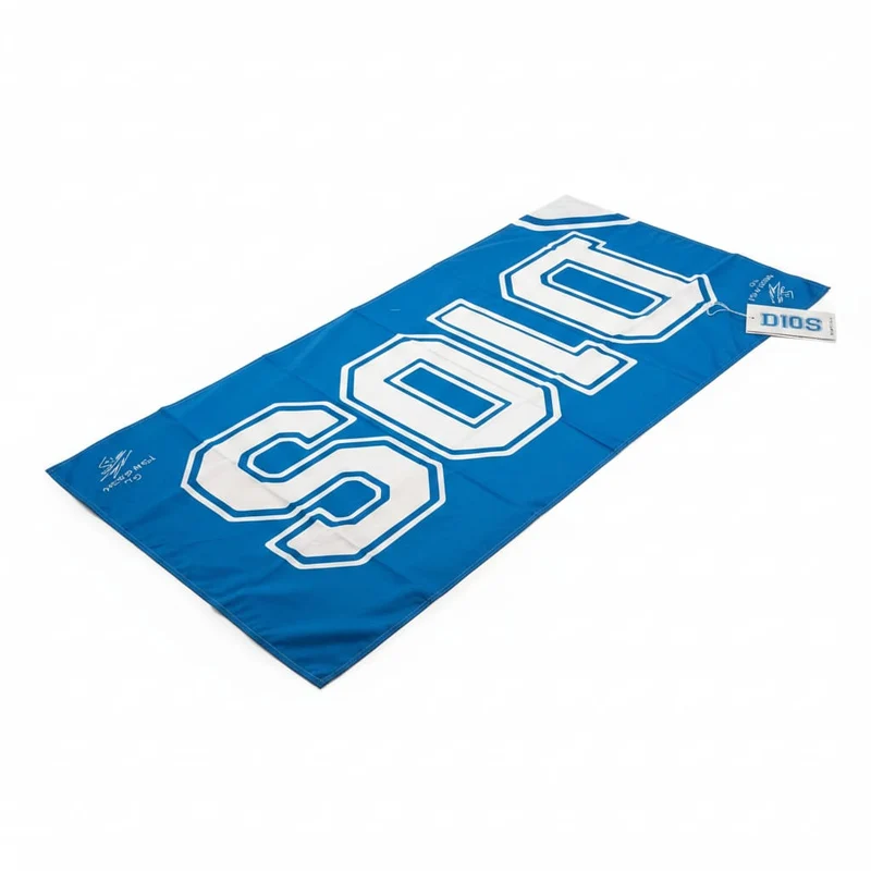 Telo mare d10s con scritta esclusiva - Azzurro