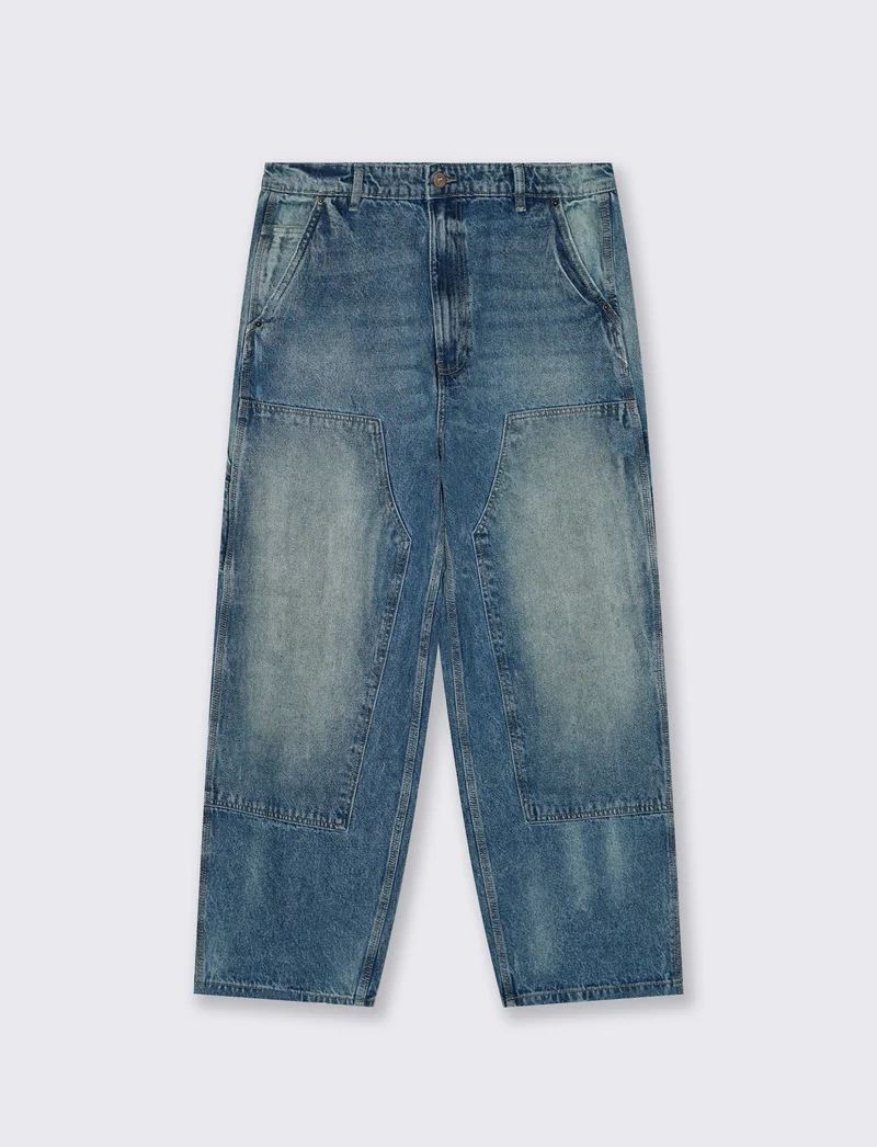 Jeans Baggy Carpenter Fit Blu Medio - Denim