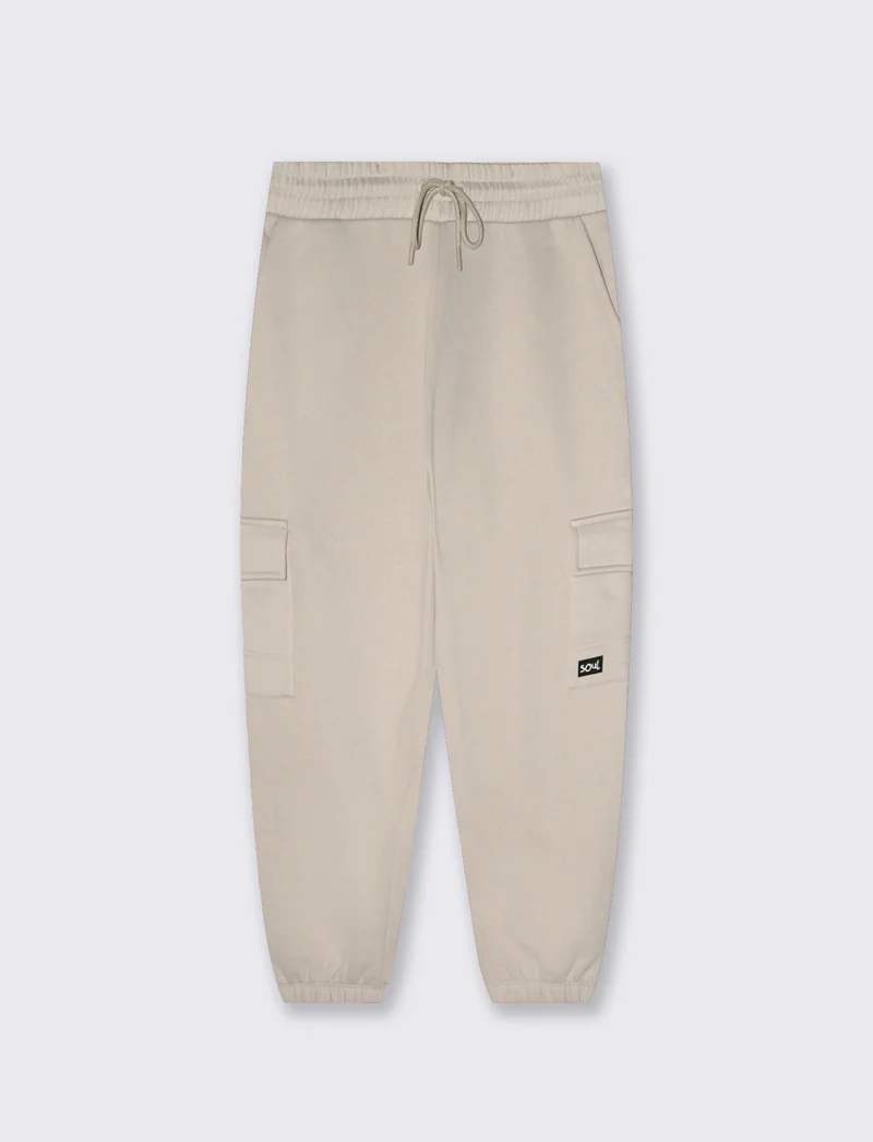 Pantaloni in felpa con tasconi laterali - Grigio ghiaccio