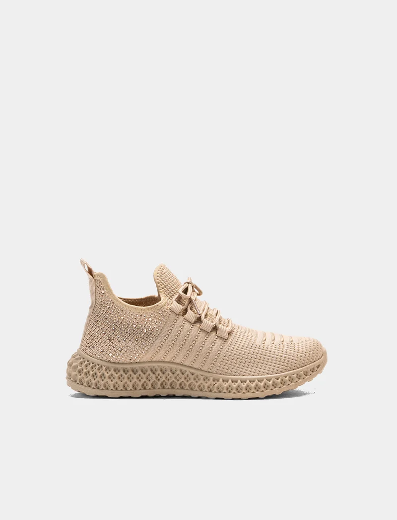 Sneakers da donna con strass - Beige