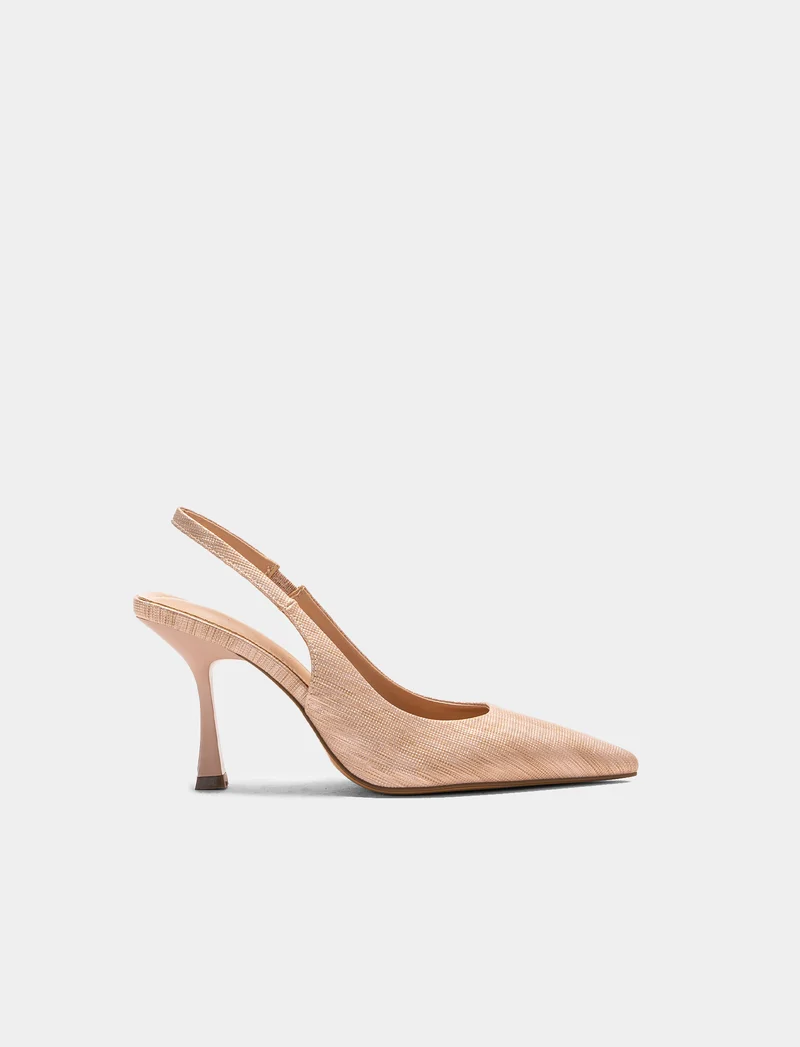 Slingback da donna laminato - Rosa