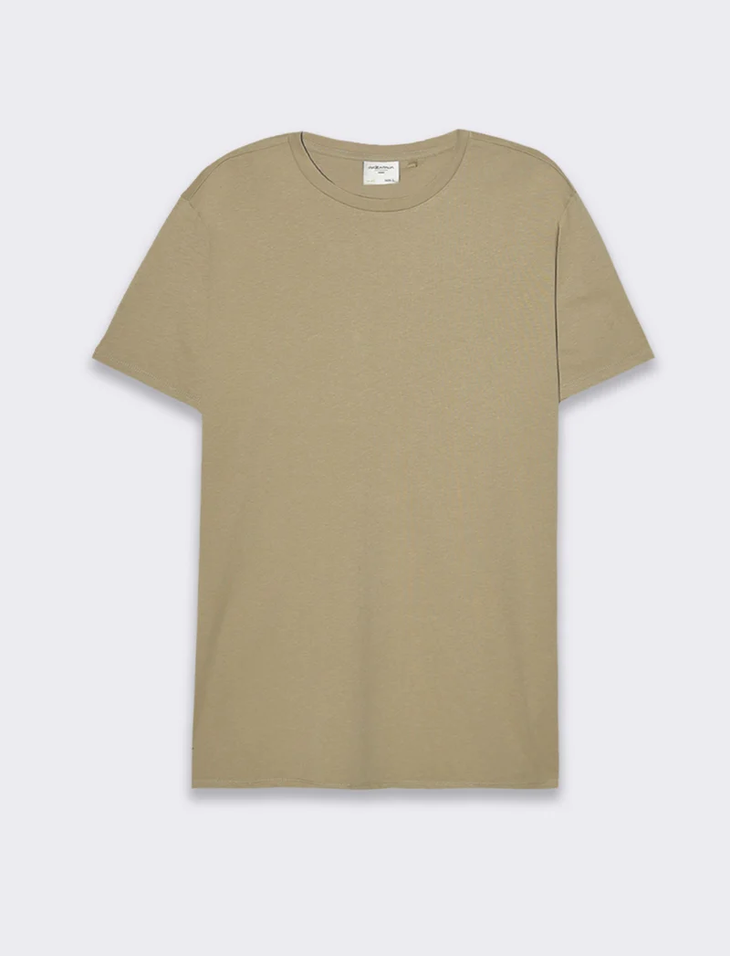 T-shirt waffle regular fit da uomo - Verde salvia