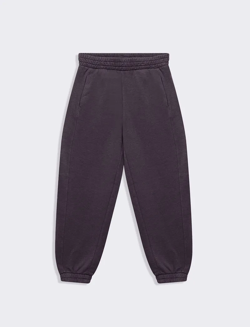 Jogger in felpa con vita elasticizzata da donna - Viola malva