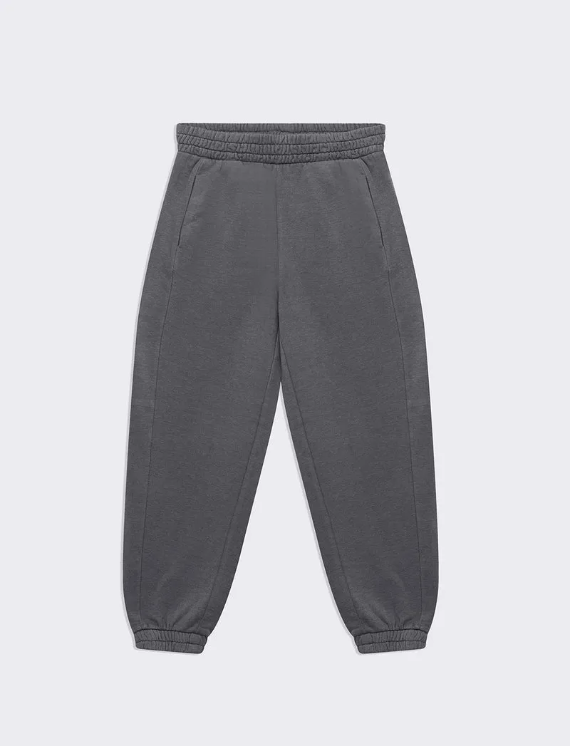 Jogger in felpa con vita elasticizzata da donna - Grigio piombo