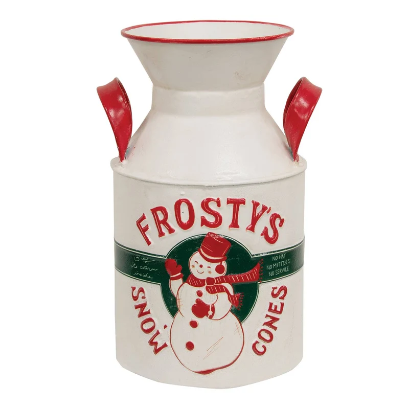 Lattina di Latte in Metallo Invecchiato di Frosty's Snow Cones