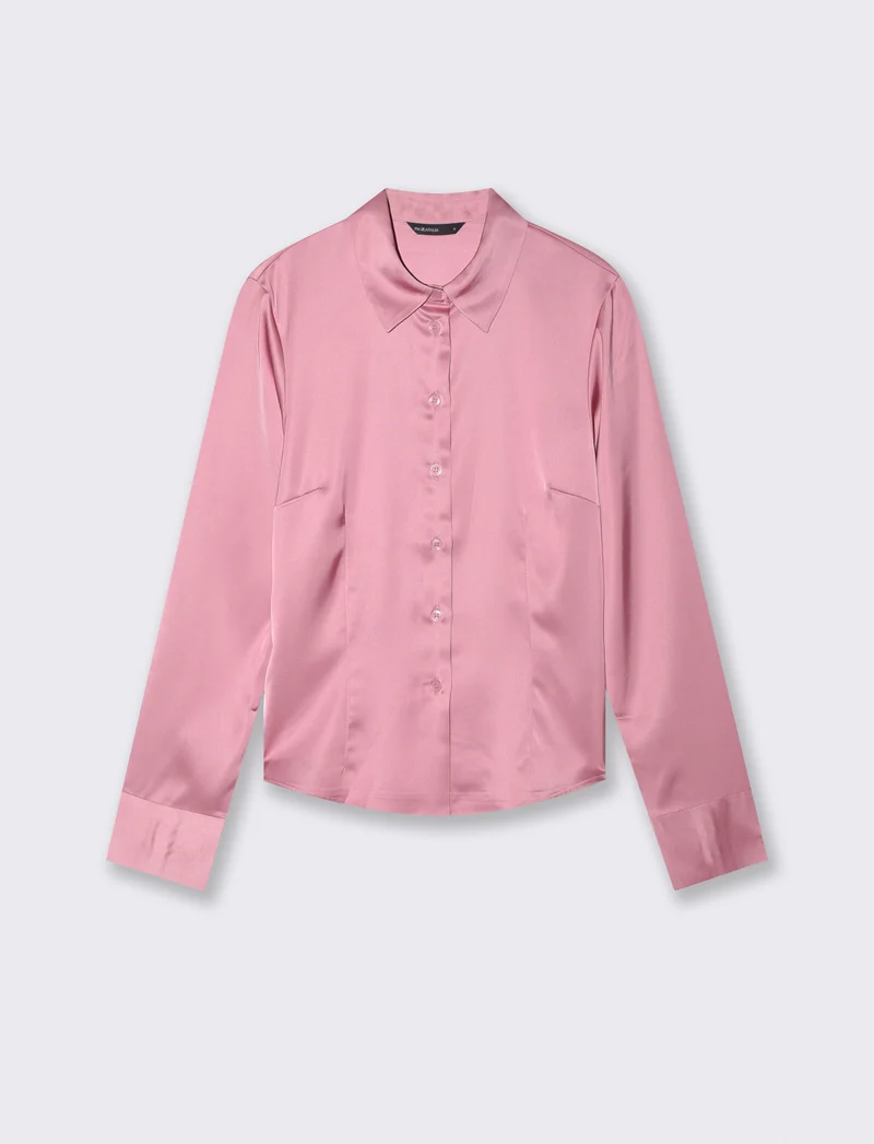 Camicia slim manica lunga elegante - Rosa