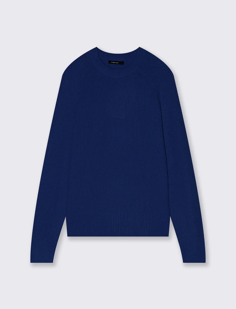 Maglia manica lunga girocollo versatile - Bluette