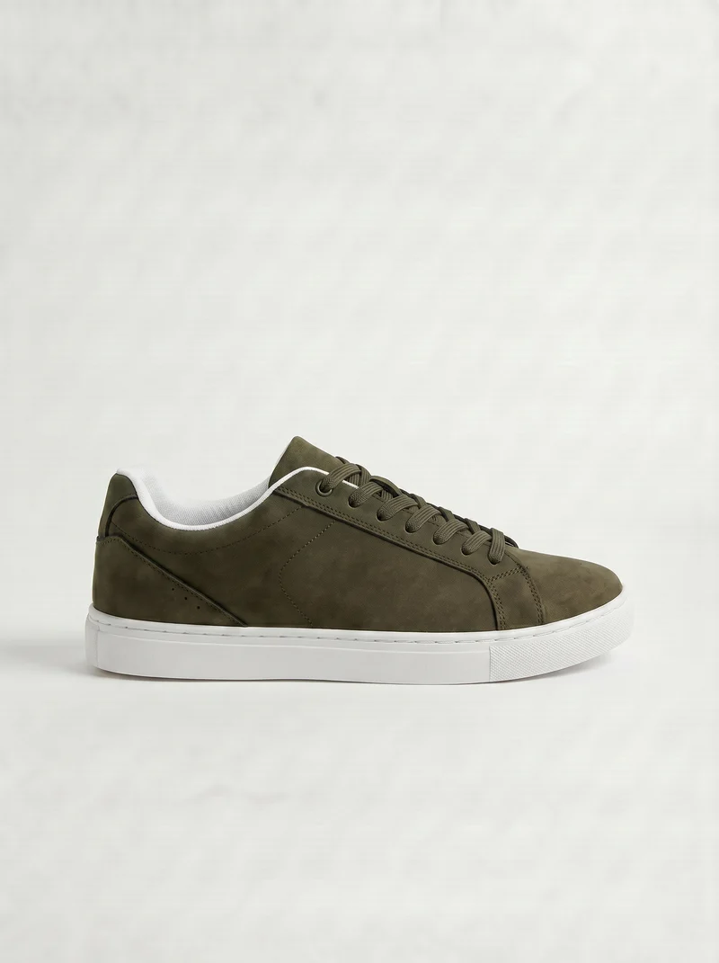 Sneakers minimal da uomo in poliuretano - Verde
