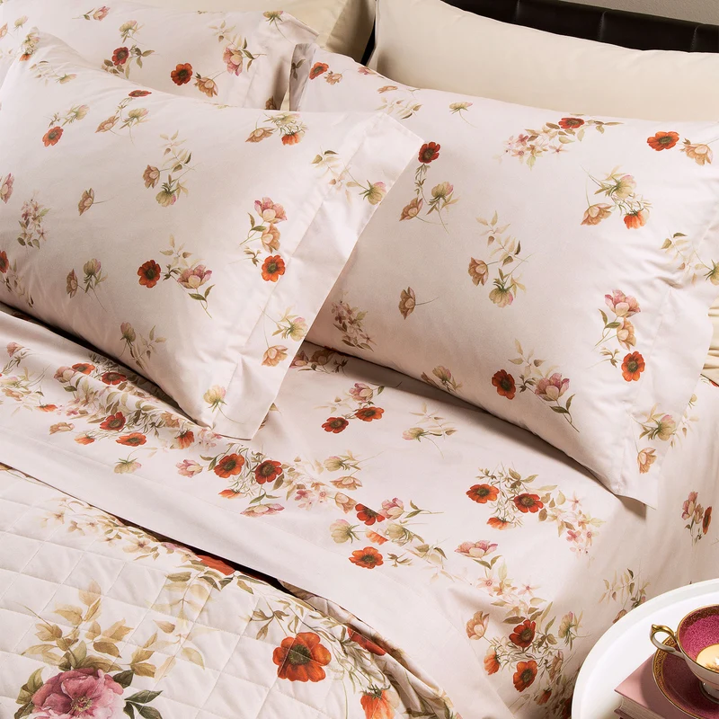 Completo Lenzuola rosabella Bouquet in Cotone