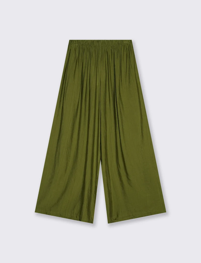 Pantaloni Elasticizzati con Vestibilità Morbida - Verde