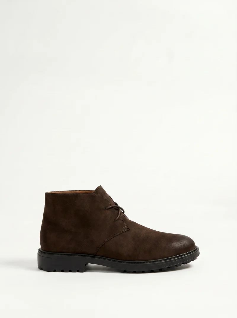 Scarpa stringata uomo microfibra marrone - Marrone