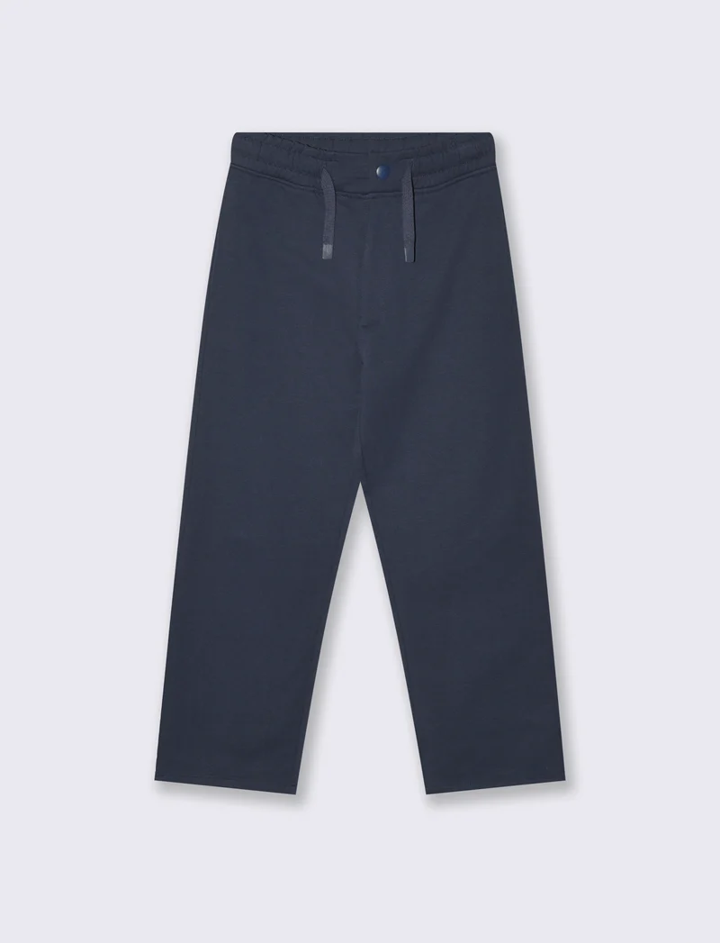 Pantalone chino con coulisse in vita - Blu