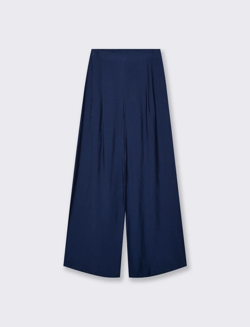 Pantalone palazzo donna vestibilità morbida - Blu