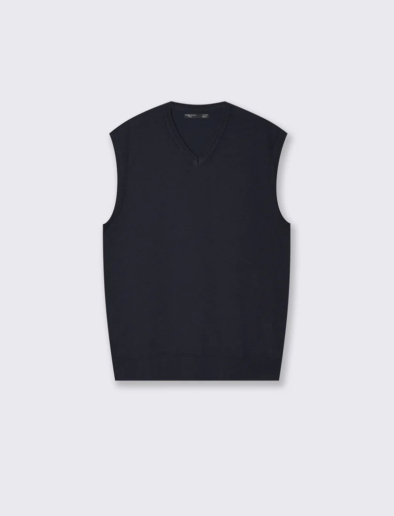 Maglia senza maniche con scollo a V - Blu