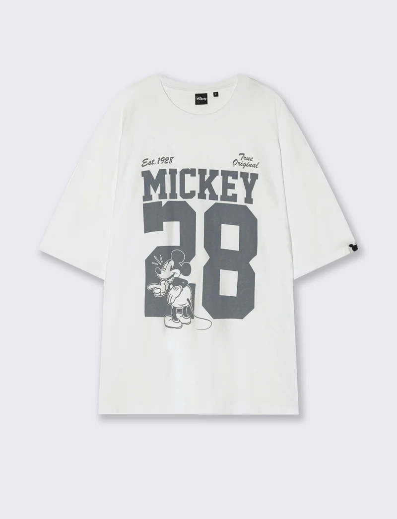 T-shirt Disney girocollo uomo boxy fit - Bianco