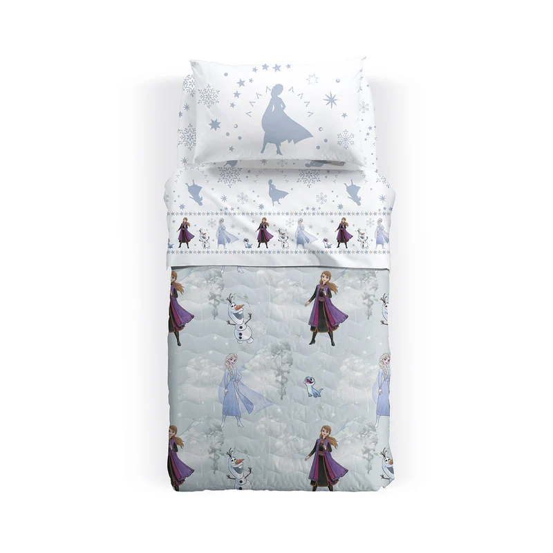 Copriletto Primaverile frozen elsa&anna in Cotone 80 gr/mq