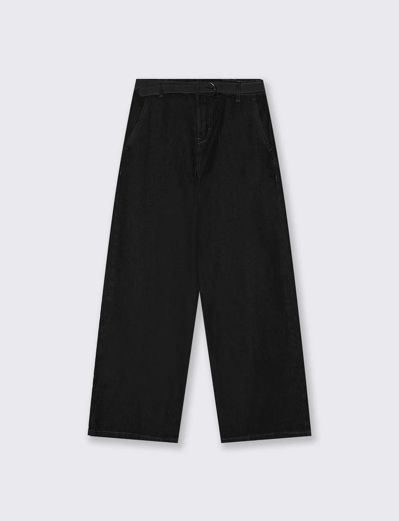 Jeans chino wide leg - Nero