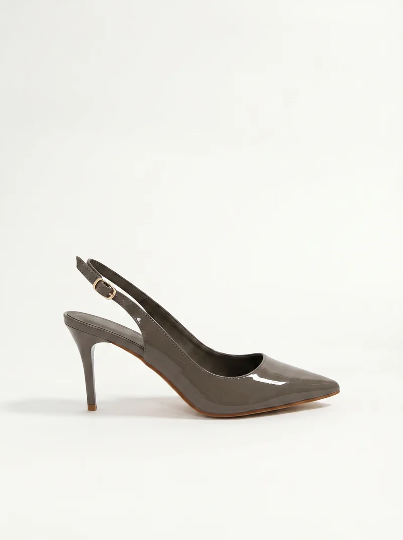 Slingback tacco a spillo in 3 varianti - Grigio