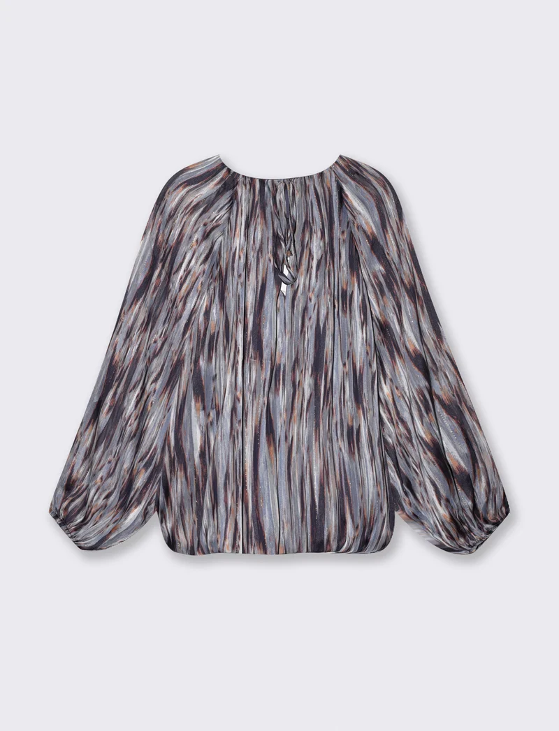 Blusa ampia con scollo a V elegante - var 2