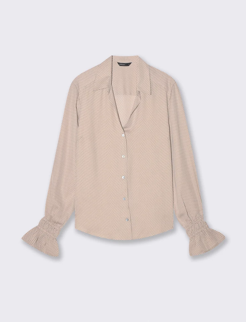 Camicia stampata manica lunga con colletto - var 3