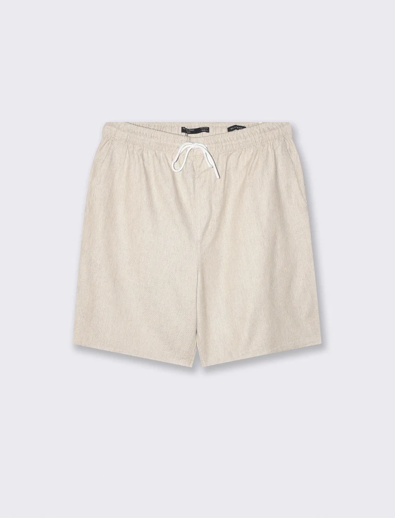 Bermuda Jogger Jacquard Relaxed Fit - Sabbia
