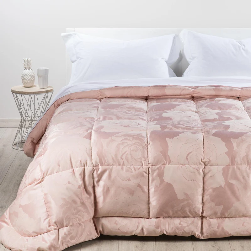 Trapunta in Piuma grazia Floreale in Raso Jacquard 220 gr/mq