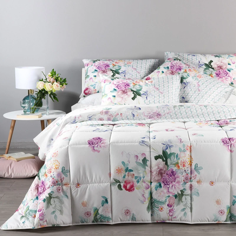 Trapunta italian fashion Floreale in Cotone 300 gr/mq