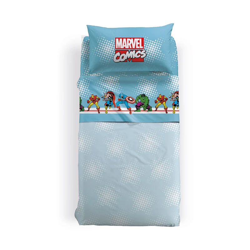 Completo Lenzuola in Cotone Marvel Comics Marvel Ragazzo