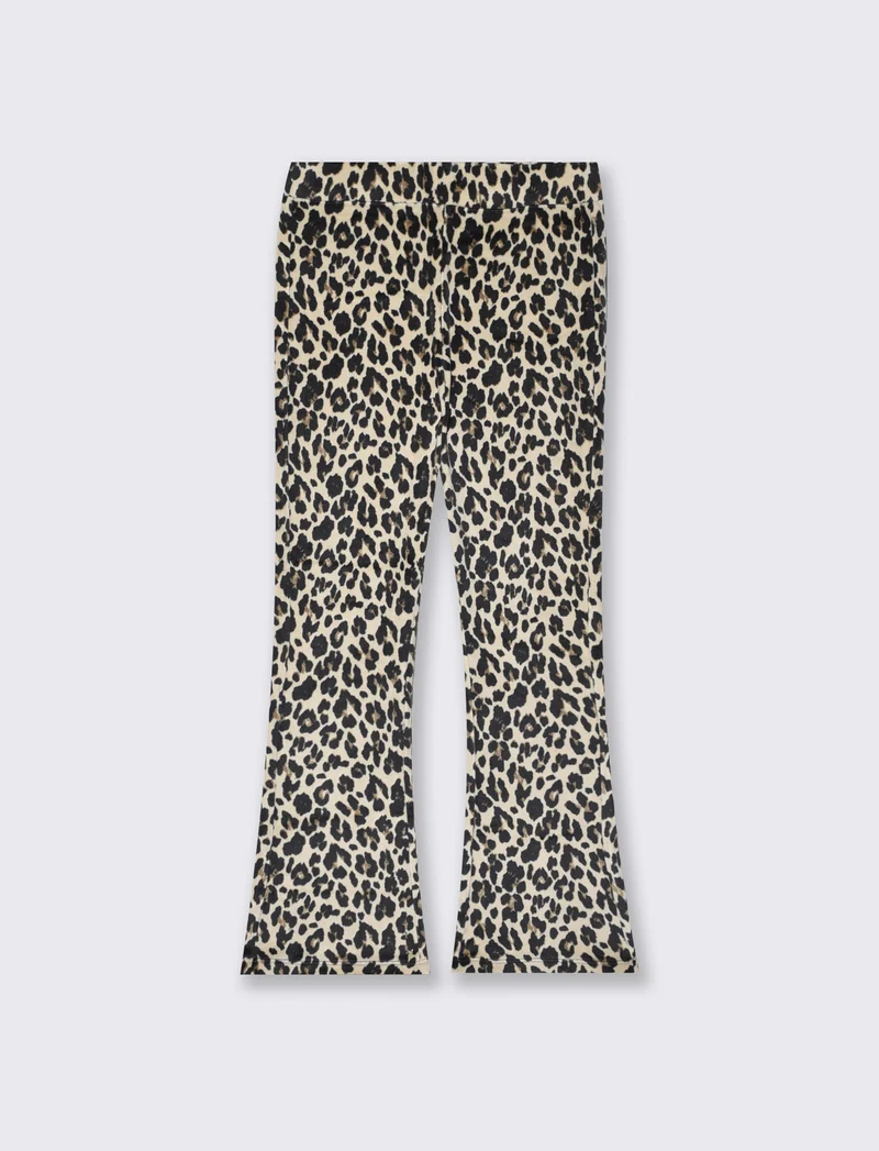 Leggings in ciniglia maculati e a zampa - Maculato
