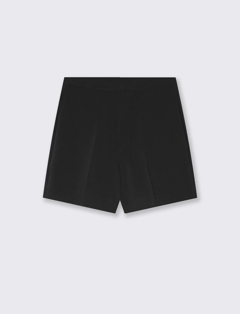 Short vita alta con chiusura a gancio - Nero